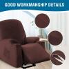 imageHVERSAILTEX Rich Velvet Stretch Recliner Slipcovers 1 Piece Electric Power Lift Recliner Chair Cover Fitted Standard Large Power Lift Recliner with Side Pocket Soft and Thick Single Seat GreyBrown