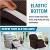 imageHVERSAILTEX Stretch Couch Cover Recliner Cover Electric Power Lift Recliner Chair Cover Fitted Standard Large Power Lift Recliner with Side Pocket Soft Thick JacquardSingle Seat GreyChocolate