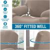 imageHVERSAILTEX Stretch Couch Cover Recliner Cover Electric Power Lift Recliner Chair Cover Fitted Standard Large Power Lift Recliner with Side Pocket Soft Thick JacquardSingle Seat GreySand