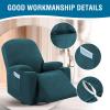 imageHVERSAILTEX Stretch Couch Cover Recliner Cover Electric Power Lift Recliner Chair Cover Fitted Standard Large Power Lift Recliner with Side Pocket Soft Thick JacquardSingle Seat GreyDeep Teal