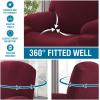imageHVERSAILTEX Stretch Couch Cover Recliner Cover Electric Power Lift Recliner Chair Cover Fitted Standard Large Power Lift Recliner with Side Pocket Soft Thick JacquardSingle Seat GreyBurgundy