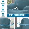 imageHVERSAILTEX Stretch Couch Cover Recliner Cover Electric Power Lift Recliner Chair Cover Fitted Standard Large Power Lift Recliner with Side Pocket Soft Thick JacquardSingle Seat GreyStorm Blue