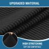 imageHVERSAILTEX Stretch Couch Cover Recliner Cover Electric Power Lift Recliner Chair Cover Fitted Standard Large Power Lift Recliner with Side Pocket Soft Thick JacquardSingle Seat GreyBlack