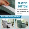 imageHVERSAILTEX Stretch Couch Cover Recliner Cover Electric Power Lift Recliner Chair Cover Fitted Standard Large Power Lift Recliner with Side Pocket Soft Thick JacquardSingle Seat GreySage