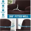 imageHVERSAILTEX Stretch Couch Cover Recliner Cover Electric Power Lift Recliner Chair Cover Fitted Standard Large Power Lift Recliner with Side Pocket Soft Thick JacquardSingle Seat GreyChocolate