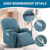 imageHVERSAILTEX Stretch Couch Cover Recliner Cover Electric Power Lift Recliner Chair Cover Fitted Standard Large Power Lift Recliner with Side Pocket Soft Thick JacquardSingle Seat GreyStorm Blue
