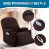 imageHVERSAILTEX Stretch Couch Cover Recliner Cover Electric Power Lift Recliner Chair Cover Fitted Standard Large Power Lift Recliner with Side Pocket Soft Thick JacquardSingle Seat GreyChocolate