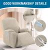 imageHVERSAILTEX Stretch Couch Cover Recliner Cover Electric Power Lift Recliner Chair Cover Fitted Standard Large Power Lift Recliner with Side Pocket Soft Thick JacquardSingle Seat GreyIsland Fossi