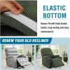 imageHVERSAILTEX Stretch Couch Cover Recliner Cover Electric Power Lift Recliner Chair Cover Fitted Standard Large Power Lift Recliner with Side Pocket Soft Thick JacquardSingle Seat GreyBronze Green