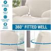 imageHVERSAILTEX Stretch Couch Cover Recliner Cover Electric Power Lift Recliner Chair Cover Fitted Standard Large Power Lift Recliner with Side Pocket Soft Thick JacquardSingle Seat GreyIvory