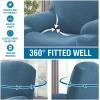 imageHVERSAILTEX Stretch Couch Cover Recliner Cover Electric Power Lift Recliner Chair Cover Fitted Standard Large Power Lift Recliner with Side Pocket Soft Thick JacquardSingle Seat GreyDusty Blue