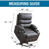 imageHVERSAILTEX Stretch Couch Cover Recliner Cover Electric Power Lift Recliner Chair Cover Fitted Standard Large Power Lift Recliner with Side Pocket Soft Thick JacquardSingle Seat GreyBlack