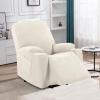 imageHVERSAILTEX Stretch Couch Cover Recliner Cover Electric Power Lift Recliner Chair Cover Fitted Standard Large Power Lift Recliner with Side Pocket Soft Thick JacquardSingle Seat GreyIvory