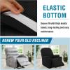 imageHVERSAILTEX Stretch Couch Cover Recliner Cover Electric Power Lift Recliner Chair Cover Fitted Standard Large Power Lift Recliner with Side Pocket Soft Thick JacquardSingle Seat GreyBlack