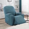 imageHVERSAILTEX Stretch Couch Cover Recliner Cover Electric Power Lift Recliner Chair Cover Fitted Standard Large Power Lift Recliner with Side Pocket Soft Thick JacquardSingle Seat GreyStorm Blue