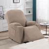 imageHVERSAILTEX Stretch Couch Cover Recliner Cover Electric Power Lift Recliner Chair Cover Fitted Standard Large Power Lift Recliner with Side Pocket Soft Thick JacquardSingle Seat GreySand