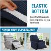 imageHVERSAILTEX Stretch Couch Cover Recliner Cover Electric Power Lift Recliner Chair Cover Fitted Standard Large Power Lift Recliner with Side Pocket Soft Thick JacquardSingle Seat GreyNavy