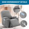 imageHVERSAILTEX Stretch Couch Cover Recliner Cover Electric Power Lift Recliner Chair Cover Fitted Standard Large Power Lift Recliner with Side Pocket Soft Thick JacquardSingle Seat GreyDove