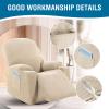 imageHVERSAILTEX Stretch Couch Cover Recliner Cover Electric Power Lift Recliner Chair Cover Fitted Standard Large Power Lift Recliner with Side Pocket Soft Thick JacquardSingle Seat GreyNatural