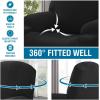 imageHVERSAILTEX Stretch Couch Cover Recliner Cover Electric Power Lift Recliner Chair Cover Fitted Standard Large Power Lift Recliner with Side Pocket Soft Thick JacquardSingle Seat GreyBlack