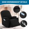 imageHVERSAILTEX Stretch Couch Cover Recliner Cover Electric Power Lift Recliner Chair Cover Fitted Standard Large Power Lift Recliner with Side Pocket Soft Thick JacquardSingle Seat GreyBlack
