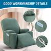 imageHVERSAILTEX Stretch Couch Cover Recliner Cover Electric Power Lift Recliner Chair Cover Fitted Standard Large Power Lift Recliner with Side Pocket Soft Thick JacquardSingle Seat GreySage
