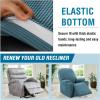 imageHVERSAILTEX Stretch Couch Cover Recliner Cover Electric Power Lift Recliner Chair Cover Fitted Standard Large Power Lift Recliner with Side Pocket Soft Thick JacquardSingle Seat GreyStorm Blue