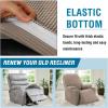 imageHVERSAILTEX Stretch Couch Cover Recliner Cover Electric Power Lift Recliner Chair Cover Fitted Standard Large Power Lift Recliner with Side Pocket Soft Thick JacquardSingle Seat GreySand