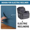 imageHVERSAILTEX Super Stretch Recliner Cover Recliner Couch Covers Recliner Chair Cover Form Fitted Non Slip Reclining Slipcovers for Standard Large Recliner Soft Thick 1 Pack BeigeDusty Blue