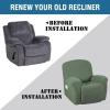 imageHVERSAILTEX Super Stretch Recliner Cover Recliner Couch Covers Recliner Chair Cover Form Fitted Non Slip Reclining Slipcovers for Standard Large Recliner Soft Thick 1 Pack BeigeLoden Frost