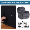 imageHVERSAILTEX Super Stretch Recliner Cover Recliner Couch Covers Recliner Chair Cover Form Fitted Non Slip Reclining Slipcovers for Standard Large Recliner Soft Thick 1 Pack BeigeBlack