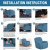 imageHVERSAILTEX Super Stretch Recliner Cover Recliner Couch Covers Recliner Chair Cover Form Fitted Non Slip Reclining Slipcovers for Standard Large Recliner Soft Thick 1 Pack BeigeDusty Blue
