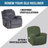 imageHVERSAILTEX Super Stretch Recliner Cover Recliner Couch Covers Recliner Chair Cover Form Fitted Non Slip Reclining Slipcovers for Standard Large Recliner Soft Thick 1 Pack BeigeBronze Green