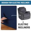 imageHVERSAILTEX Super Stretch Recliner Cover Recliner Couch Covers Recliner Chair Cover Form Fitted Non Slip Reclining Slipcovers for Standard Large Recliner Soft Thick 1 Pack BeigeNavy