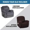 imageHVERSAILTEX Super Stretch Recliner Cover Recliner Couch Covers Recliner Chair Cover Form Fitted Non Slip Reclining Slipcovers for Standard Large Recliner Soft Thick 1 Pack BeigeChocolate