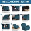 imageHVERSAILTEX Super Stretch Recliner Cover Recliner Couch Covers Recliner Chair Cover Form Fitted Non Slip Reclining Slipcovers for Standard Large Recliner Soft Thick 1 Pack BeigeDeep Teal