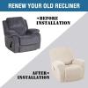 imageHVERSAILTEX Super Stretch Recliner Cover Recliner Couch Covers Recliner Chair Cover Form Fitted Non Slip Reclining Slipcovers for Standard Large Recliner Soft Thick 1 Pack BeigeBeige