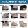 imageHVERSAILTEX Super Stretch Recliner Cover Recliner Couch Covers Recliner Chair Cover Form Fitted Non Slip Reclining Slipcovers for Standard Large Recliner Soft Thick 1 Pack BeigeSand