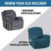 imageHVERSAILTEX Super Stretch Recliner Cover Recliner Couch Covers Recliner Chair Cover Form Fitted Non Slip Reclining Slipcovers for Standard Large Recliner Soft Thick 1 Pack BeigeDeep Teal