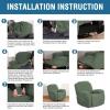 imageHVERSAILTEX Super Stretch Recliner Cover Recliner Couch Covers Recliner Chair Cover Form Fitted Non Slip Reclining Slipcovers for Standard Large Recliner Soft Thick 1 Pack BeigeLoden Frost