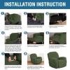 imageHVERSAILTEX Super Stretch Recliner Cover Recliner Couch Covers Recliner Chair Cover Form Fitted Non Slip Reclining Slipcovers for Standard Large Recliner Soft Thick 1 Pack BeigeBronze Green
