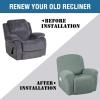 imageHVERSAILTEX Super Stretch Recliner Cover Recliner Couch Covers Recliner Chair Cover Form Fitted Non Slip Reclining Slipcovers for Standard Large Recliner Soft Thick 1 Pack BeigeSage