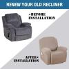 imageHVERSAILTEX Super Stretch Recliner Cover Recliner Couch Covers Recliner Chair Cover Form Fitted Non Slip Reclining Slipcovers for Standard Large Recliner Soft Thick 1 Pack BeigeSand