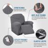 imageHVERSAILTEX Super Stretch Recliner Cover Recliner Couch Covers Recliner Chair Cover Form Fitted Non Slip Reclining Slipcovers for Standard Large Recliner Soft Thick 1 Pack BeigeGrey