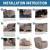imageHVERSAILTEX Super Stretch Recliner Cover Recliner Couch Covers Recliner Chair Cover Form Fitted Non Slip Reclining Slipcovers for Standard Large Recliner Soft Thick 1 Pack BeigeTaupe