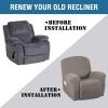 imageHVERSAILTEX Super Stretch Recliner Cover Recliner Couch Covers Recliner Chair Cover Form Fitted Non Slip Reclining Slipcovers for Standard Large Recliner Soft Thick 1 Pack BeigeTaupe