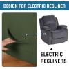 imageHVERSAILTEX Super Stretch Recliner Cover Recliner Couch Covers Recliner Chair Cover Form Fitted Non Slip Reclining Slipcovers for Standard Large Recliner Soft Thick 1 Pack BeigeBronze Green