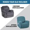 imageHVERSAILTEX Super Stretch Recliner Cover Recliner Couch Covers Recliner Chair Cover Form Fitted Non Slip Reclining Slipcovers for Standard Large Recliner Soft Thick 1 Pack BeigeStorm Blue