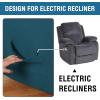 imageHVERSAILTEX Super Stretch Recliner Cover Recliner Couch Covers Recliner Chair Cover Form Fitted Non Slip Reclining Slipcovers for Standard Large Recliner Soft Thick 1 Pack BeigeDeep Teal