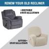 imageHVERSAILTEX Super Stretch Recliner Cover Recliner Couch Covers Recliner Chair Cover Form Fitted Non Slip Reclining Slipcovers for Standard Large Recliner Soft Thick 1 Pack BeigeIsland Fossi